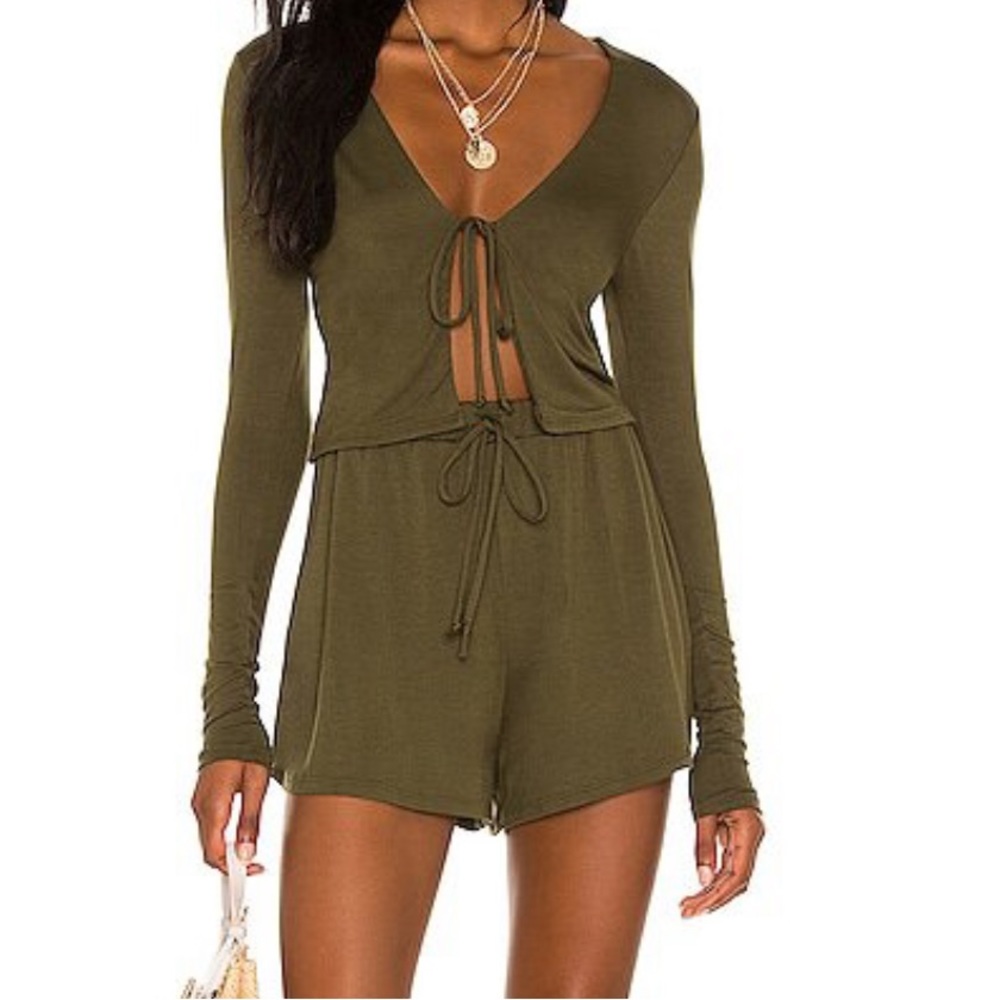 Lovers + Friends Pamela Top & Shorts in Olive